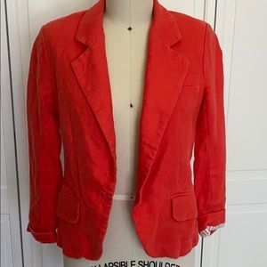 Gibson Orange Linen Blazer XS